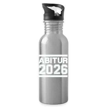 Abitur 2026  - Trinkflasche mit integriertem Trinkhalm - Lightsilver - Rechts