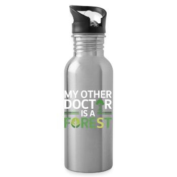 Certified Clinical Environmental Health Specialist - Water bottle with straw - silver - Right