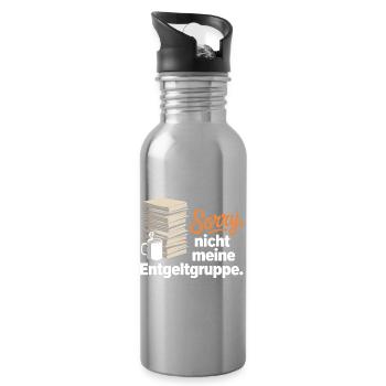 Sorry Nicht Meine Entgeltgruppe Beamte TVöD Büro - Trinkflasche mit integriertem Trinkhalm - Lightsilver - Rechts