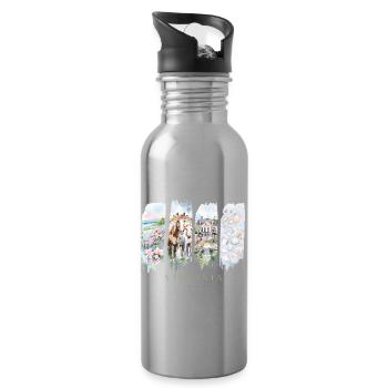 Virginia Travel – History & Coastal Charm - Water bottle with straw - silver - Right
