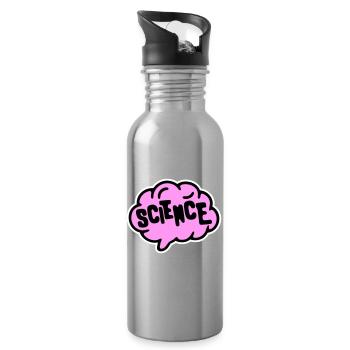 Science Science Statement Nerd Education Saying - Water bottle with straw - silver - Right