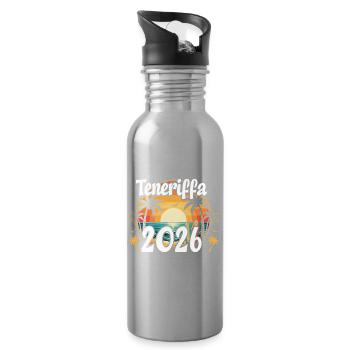 Teneriffa 2026 - Trinkflasche mit integriertem Trinkhalm - Lightsilver - Rechts