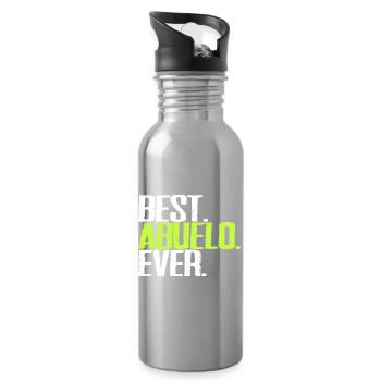 Best Abuelo Ever Opa Spanisch Spruch Retro Vintage - Trinkflasche mit integriertem Trinkhalm - Lightsilver - Rechts
