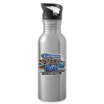Kindergarten Field Day 2026 Sportfest - Trinkflasche mit integriertem Trinkhalm - Lightsilver - Rechts