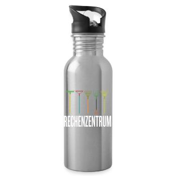 Leiter vom Rechenzentrum Gärtner Gärtnerin Garten - Trinkflasche mit integriertem Trinkhalm - Lightsilver - Rechts