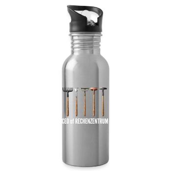 Leiter vom Rechenzentrum Gärtner - Trinkflasche mit integriertem Trinkhalm - Lightsilver - Rechts