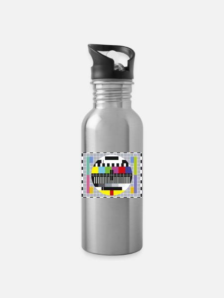 Test-Bild - Trinkflasche mit integriertem Trinkhalm - Lightsilver