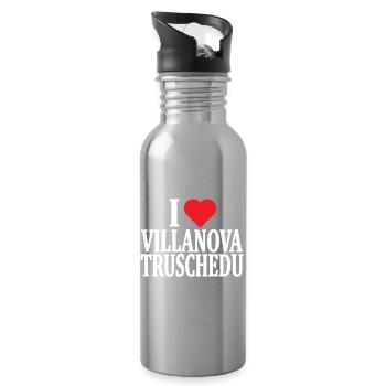 t-shirt Io amo Villanova Truschedu Sardegna - Gourde avec paille intégrée - argent clair - Droite
