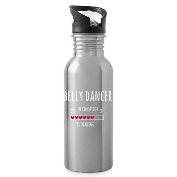 Belly Dancer & Belly Dance in Training Gift - Water bottle with straw - silver - Right