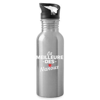 La Meilleure des Nanous - Gourde avec paille intégrée - argent clair - Droite