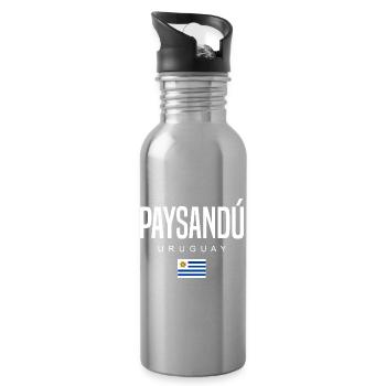 Paysandú Uruguay Uruguayan - Water bottle with straw - silver - Right