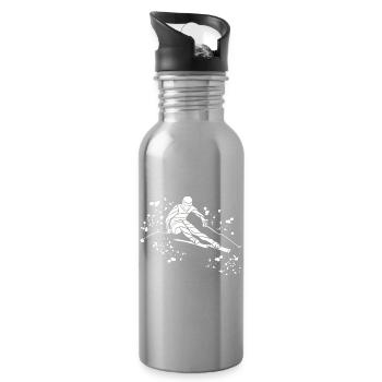 Ski alpin Sports d’hiver Ski nordique - Gourde avec paille intégrée - argent clair - Droite