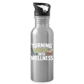 Certified Clinical Phytotherapy Specialist Gear  - Water bottle with straw - silver - Right