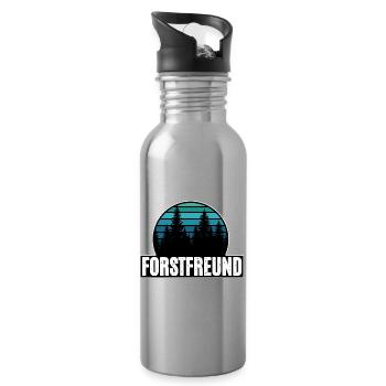 Forst Freund - Trinkflasche mit integriertem Trinkhalm - Lightsilver - Rechts