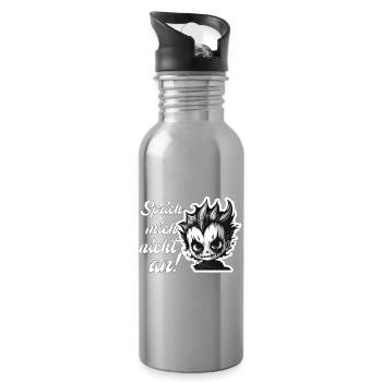Sprich mich nicht an! Teenager - Trinkflasche mit integriertem Trinkhalm - Lightsilver - Rechts