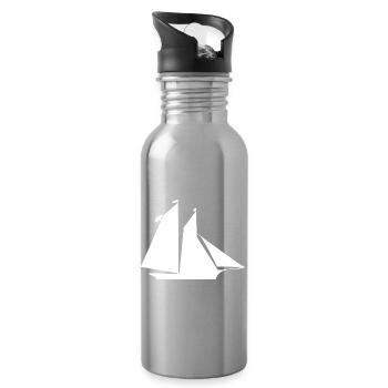 Segeln - Trinkflasche mit integriertem Trinkhalm - Lightsilver - Rechts