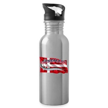 Garfish Denmark - Sea Fishing Baltic Sea Coast - Water bottle with straw - silver - Right