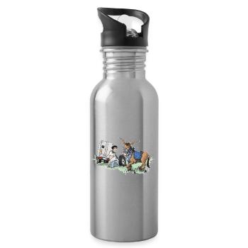Assistance routière en voiture d’âne - Gourde avec paille intégrée - argent clair - Droite