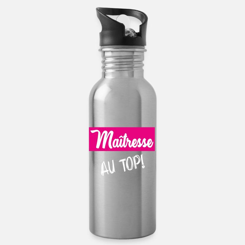 VIELEN DANK. DANKE. VIELEN DANK. JAHRESTAG. GEBURT. - Trinkflasche mit integriertem Trinkhalm - Lightsilver