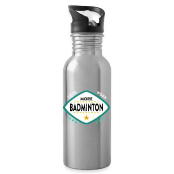 Badminton Badminton Sports - Water bottle with straw - silver - Right