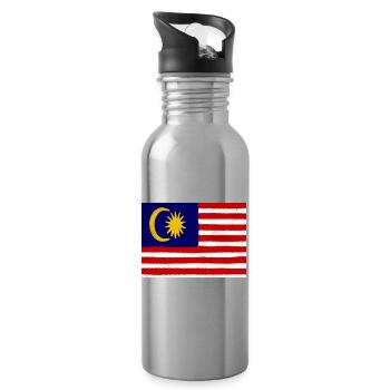 Flag of Malaysia - Water bottle with straw - silver - Right