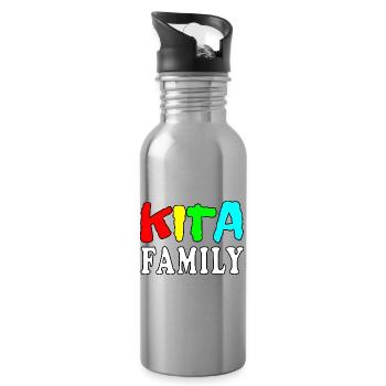 Famille KITA - Gourde avec paille intégrée - argent clair - Droite