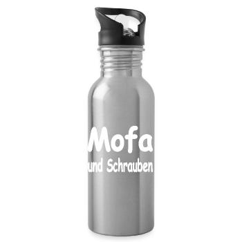 Mofa - Trinkflasche mit integriertem Trinkhalm - Lightsilver - Rechts