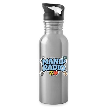 Manip Radio Humor Symbols and logos Radiology - Water bottle with straw - silver - Right