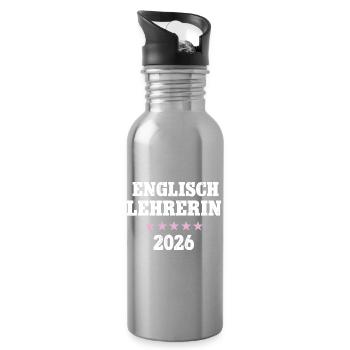 Programme de formation des enseignants d’anglais 2026 Professeur d’anglais - Gourde avec paille intégrée - argent clair - Droite
