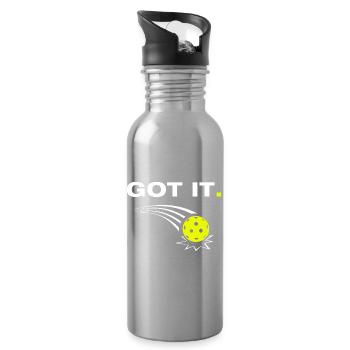 Got it funny pickleball player - Water bottle with straw - silver - Right
