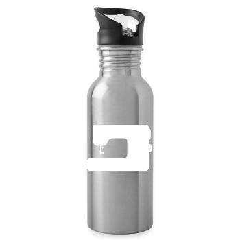 sewing machine - Water bottle with straw - silver - Right