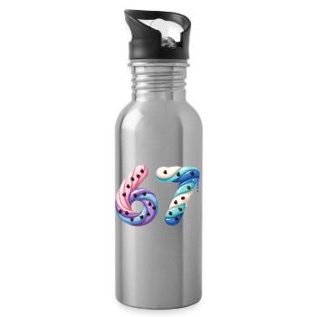 Candy Swirl 67 meme - Water bottle with straw - silver - Right
