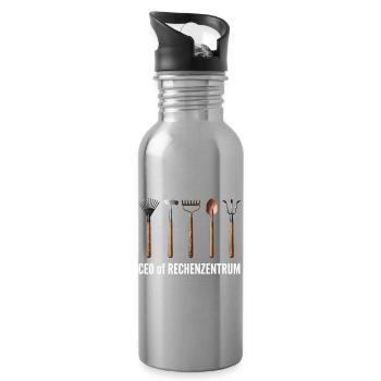 CEO of Rechenzentrum - Trinkflasche mit integriertem Trinkhalm - Lightsilver - Rechts