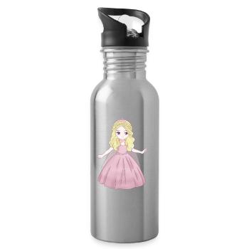 Princess - Water bottle with straw - silver - Right