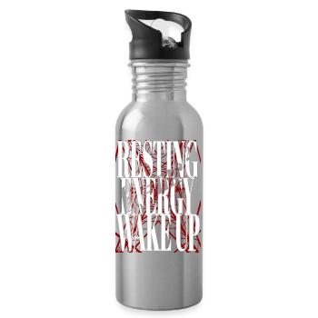 Ruheenergie erwache Strom Energie Mathematik - Trinkflasche mit integriertem Trinkhalm - Lightsilver - Rechts