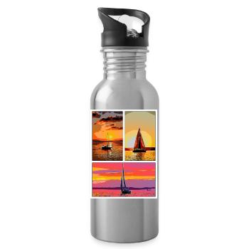 veil - Water bottle with straw - silver - Right