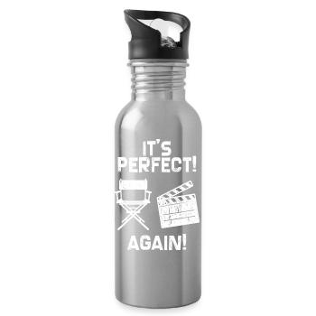 Regisseur Statement Job Erfolg Karriere Arbeiter - Trinkflasche mit integriertem Trinkhalm - Lightsilver - Rechts