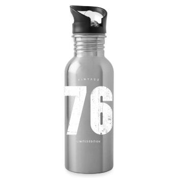 Vintage 76 Limitierte Auflage - Trinkflasche mit integriertem Trinkhalm - Lightsilver - Rechts