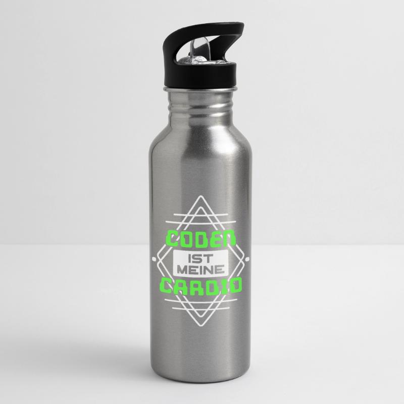 Coden Statement Developer Computerfreak Skripting Trinkflasche mit integriertem Trinkhalm