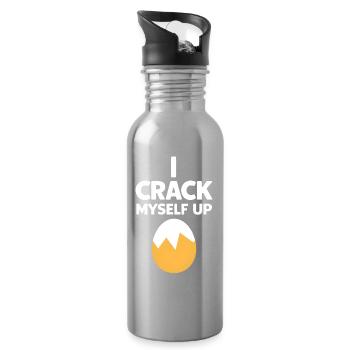 Je me casse - Gourde avec paille intégrée - argent clair - Droite