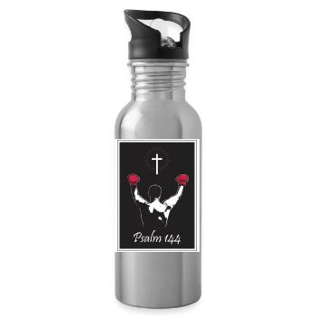 Psalm 144 - Trinkflasche mit integriertem Trinkhalm - Lightsilver - Rechts