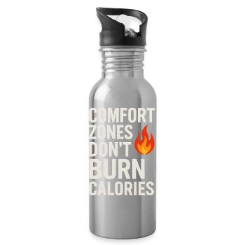 Les zones de confort ne brûlent pas de calories - Gourde avec paille intégrée - argent clair - Droite