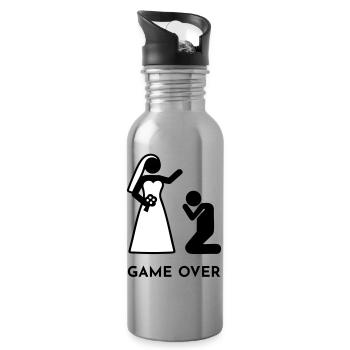 Wedding - Game over - Water bottle with straw - silver - Right
