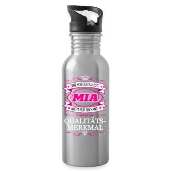 Quality feature Mia simply first-class - Water bottle with straw - silver - Right