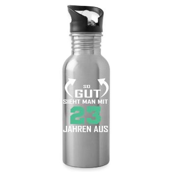 That's how good you look at 23 - Water bottle with straw - silver - Right