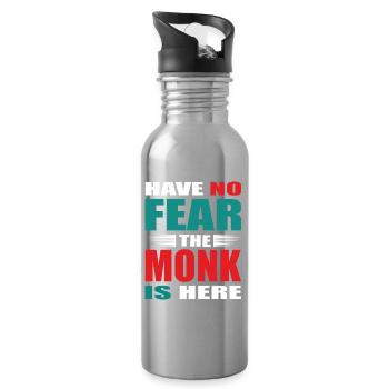 Have no Fear the Mönch is here Outfit - Trinkflasche mit integriertem Trinkhalm - Lightsilver - Rechts