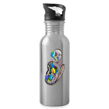 Knotenballons Farbenspiel - Trinkflasche mit integriertem Trinkhalm - Lightsilver - Rechts