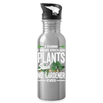 Garten- Und Pflanzenliebhaber Geschenke - Trinkflasche mit integriertem Trinkhalm - Lightsilver - Rechts