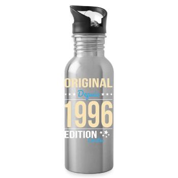 Original depuis 1996 – Anniversaire 30 ans - Gourde avec paille intégrée - argent clair - Droite