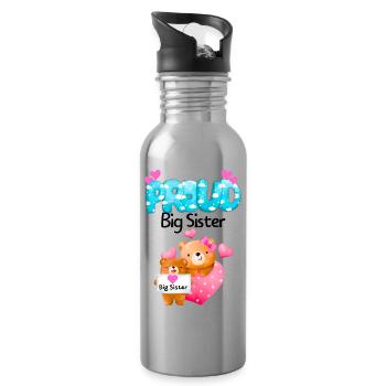Grandes Ours en Peluche Fière - Gourde avec paille intégrée - argent clair - Droite